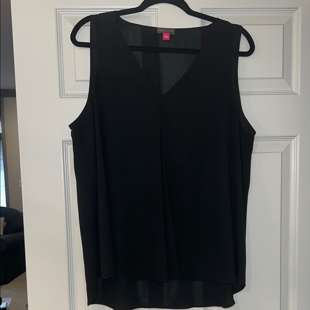 Vince Camuto Black V-Neck Blouse